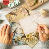 32pcs, Vintage Flower and Bird Postcards, Wall Stickers, Mailing Cards, Greeting Cards, DIY Postcards, Souvenir Postcards, Decor