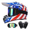 Dot Certified Children's Motorcycle Helmets Suitable for Off-Road Street Riding Mountain Bikes Helmet with Goggles and Gloves