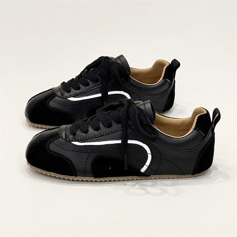 Retro Farbblock Flache Silberne Sneaker für Damen – 2025 Atmungsaktive Vielseitige Lässige Skate-Schuhe