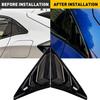 For Honda Civic 2016- 1/4 Quarter Black Louvers Side Scoop Window Vent Cover