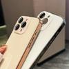 Fashion Plating Tempered Glass Phone Case For For Iphone 17 16 15 14 13 12 11 Pro Max Camera Lens Protection Shockproof Glossy Cover