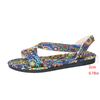 Fashion Plus-size Women's Sandals Slippers 2025 Summer New Flat Printed Toe Bohemian Ethnic Style Cool Sandals for Women