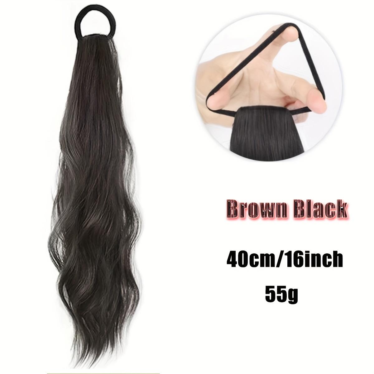 

Конский хвост с эластичными резинками для волос Длинные вьющиеся волнистые наращивания хвоста Синтетические наращивания волосДля ежедневного использования Аксессуары для волос Аксессуары для волос для женщин 16inch