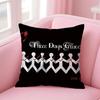 PostGrunge Canadian Band TThree Days Grace Cushion Cover Pillow Case Soft Skin Friendly Fabric  Concealed Zipper
