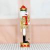 Christmas Nutcrackers Ornament Small Wooden Soldier Christmas Decorations Nutcrackers Figure Ornament for Table Shelf