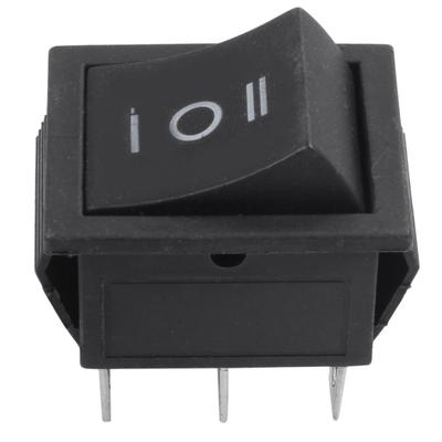 A84X-10 Pcs 6 Pin DPDT Black Button On/Off/On Rocker Switch AC 250V/15A 125V/20A