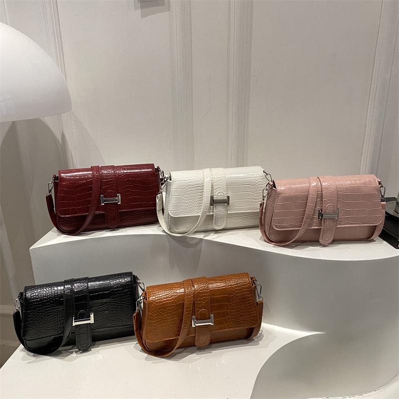 Luxury-luxe large-capacity retro texture fashionable single-shoulder crossbody small bag