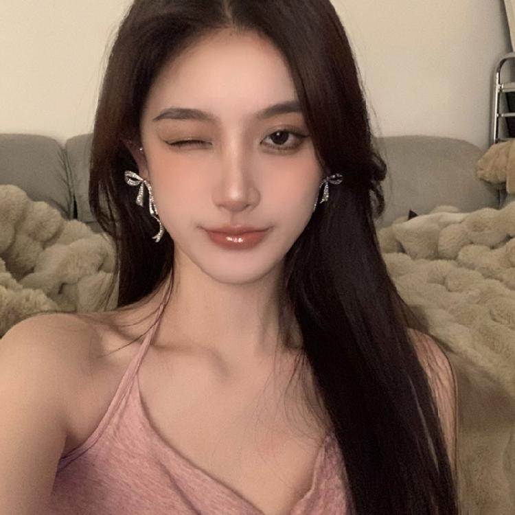 Bowknot Ribbon Earrings Niche Trend Exaggerated Earings Jewelry for Women Girls