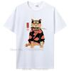 Catana In Edo Nekoffee Kawaii Harajuku Oversize T Shirt Cotton Cat Anime Tshirt Japanese Summer Short Sleeve Tshirt