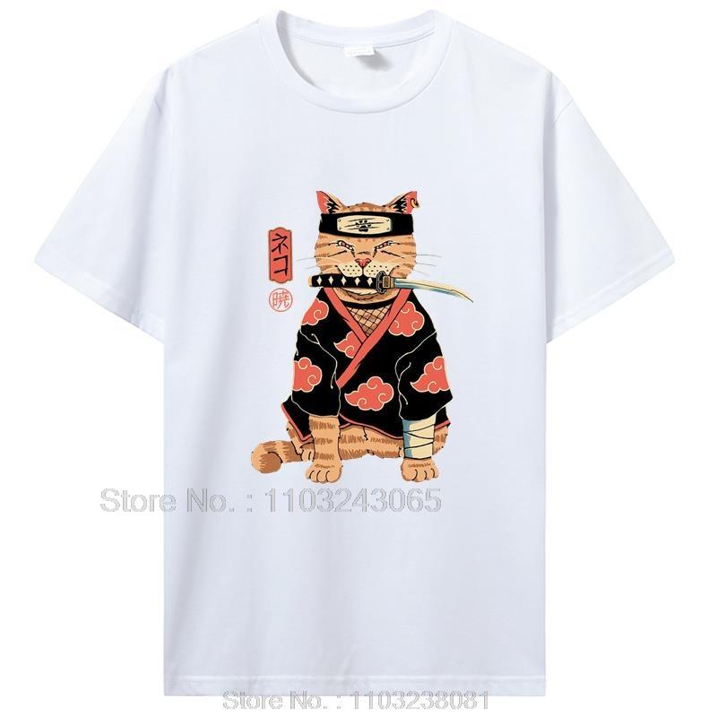 Catana In Edo Nekoffee Kawaii Harajuku Oversize T Shirt Cotton Cat Anime Tshirt Japanese Summer Short Sleeve Tshirt