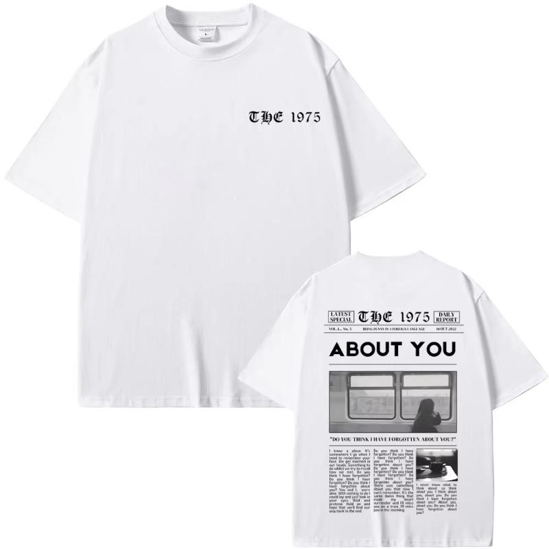 T-shirt Imprimé Unisexe The 1975 Being Funny in A Foreign Language about You Homme Femme Hip Hop Vintage Rock Harajuku T-shirts
