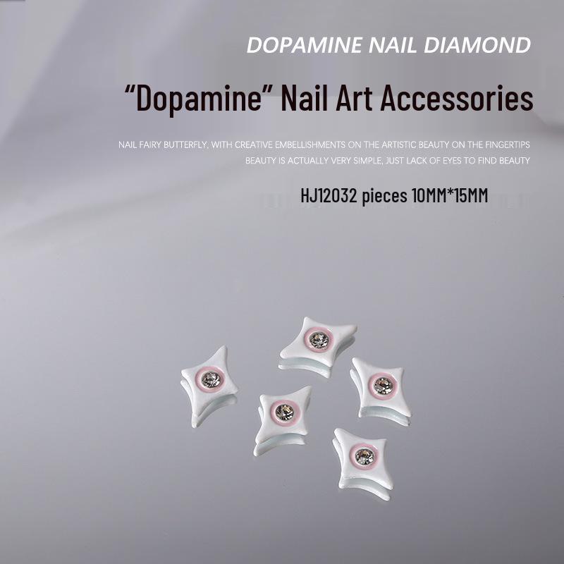 

Аксессуары для ногтей: Дофаминовые граффити Сердца, Цветы и Стразы в виде Звезд, 2 штуки.