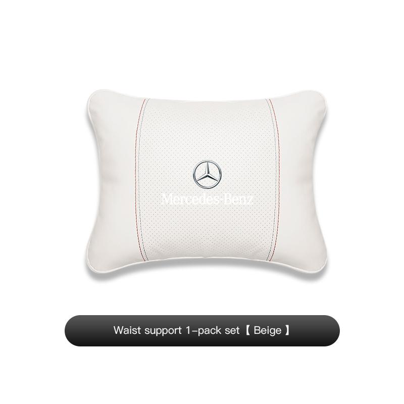 Suede Fabric Car Seat Headrest Lumbar Support Pillow For Mercedes Benz AMG E S C A B Class GLE GLS CLA CLE GLC CLS GLA QJ1