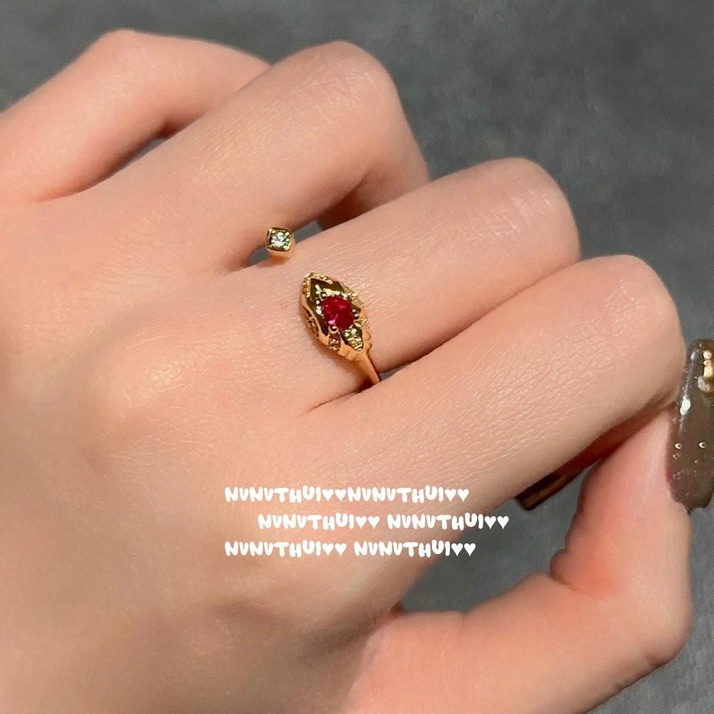 Ancient Flower Silk Liu Color Jewelry Double-Sided Gourd Fu Pendant Necklace New Chinese Wrapped Spirit Snake Zircon Ring