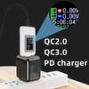 Type-C USB Tester 4-Digit Color Monitor 4-30V Volt Meter Current Power Detector Compatible w/ QC2.0/3.0/PD/Samsung Fast Charging