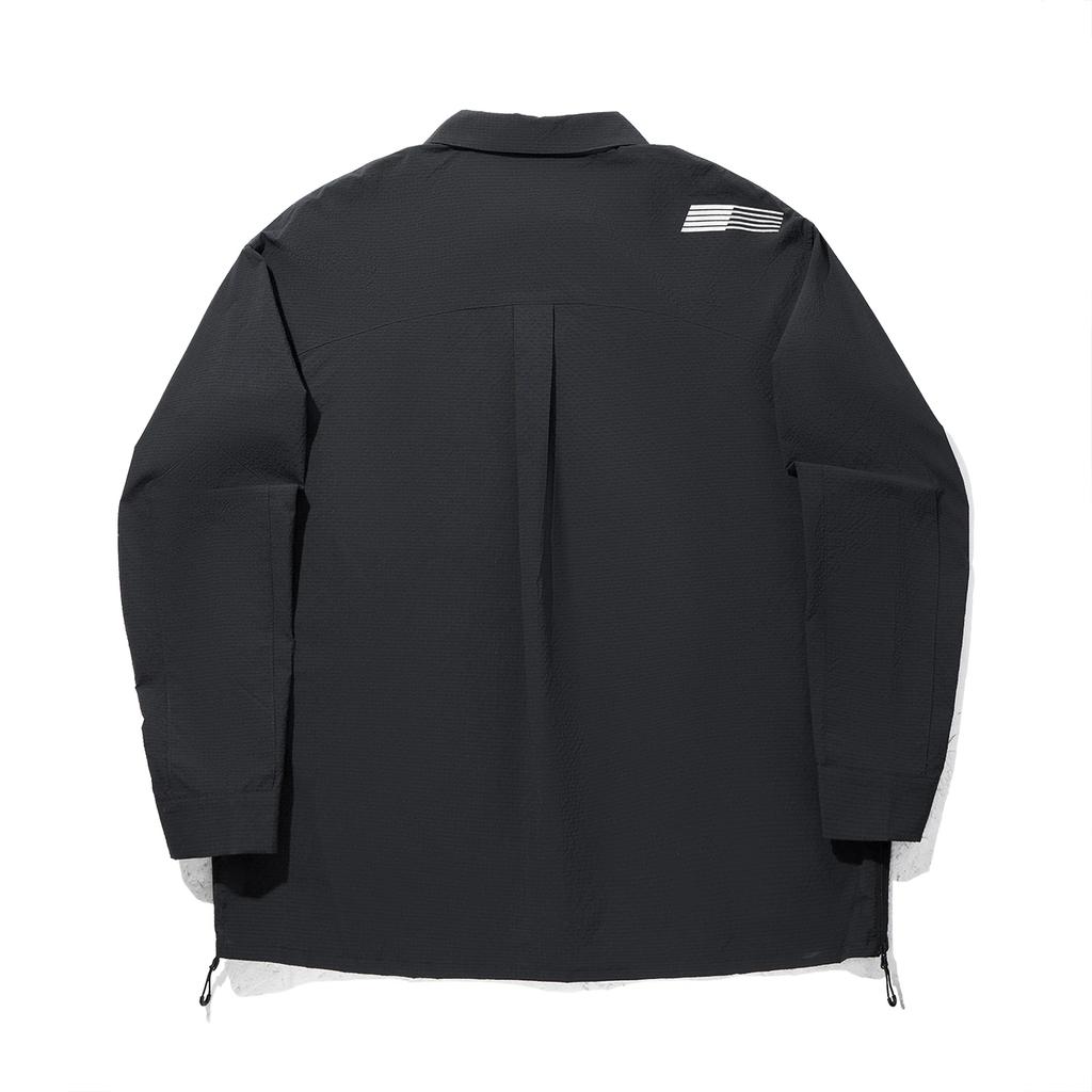 Li Ning Shirts Men's Black Lapel Moderate Shirt ASHV255-1