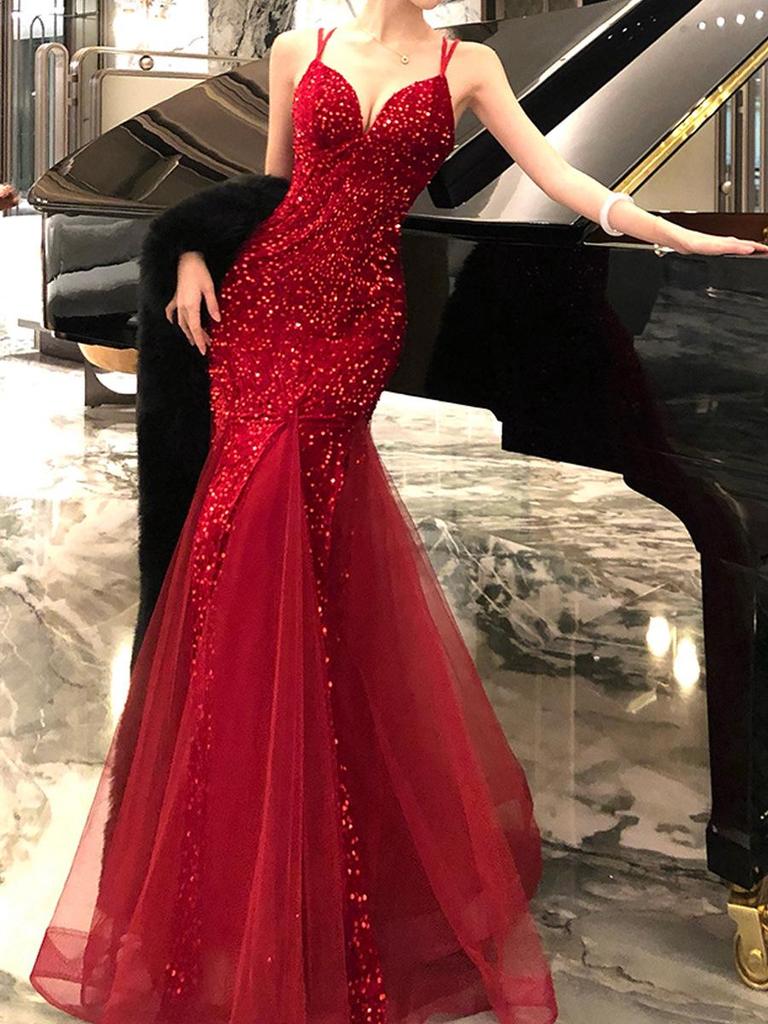 2026 Strappy Sequin Debutante Gown - High-Quality New Year Banquet Dress