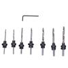 Adjustable Collars Tapered Countersink Bit Set High Speed Steel Wood Pilot Hole Set  Woodworking