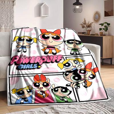 1pc Powerpuff Girls Blanket Soft All Season Throw with Vibrant Design, Perfect for Home, Travel, and Gifts, Ideal for Naps and Camping