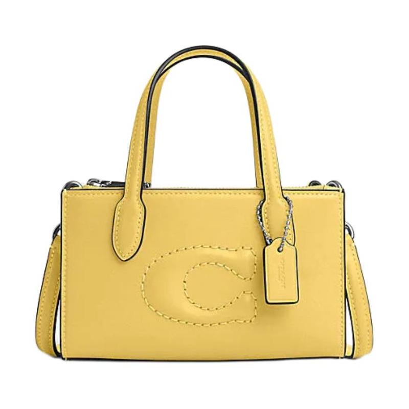 

COACH handbag Nina 17 Magnetic closure Logo logo cow leather Tote bag Tote bag shopping bag shoulder crossbody small size women s SV spelled daisy жовтий