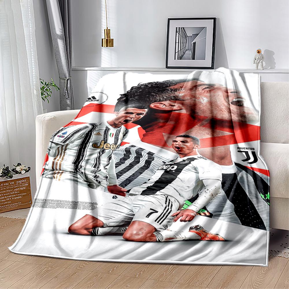Ronaldo's Powerful Cristiano Celebration Blanket Durable Comfort Perfect for Bed Office Picnics Four Seasons Universal Modern