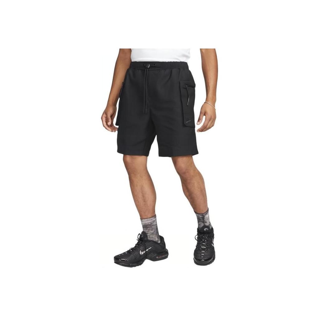 Nike Woven Utility Shorts Solid Color Loose Mid Waist Casual Shorts Men Shorts Black FB7528-010