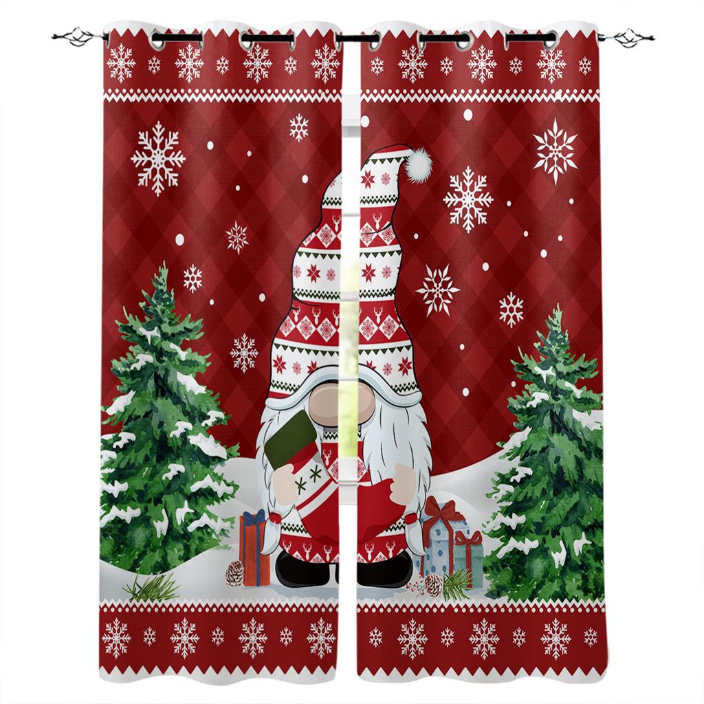 Fireplace Christmas Holiday Stockings Fire Luxury Europeancurtains For Living Space Festivalcurtain Bedroom Space Curtainspanelss