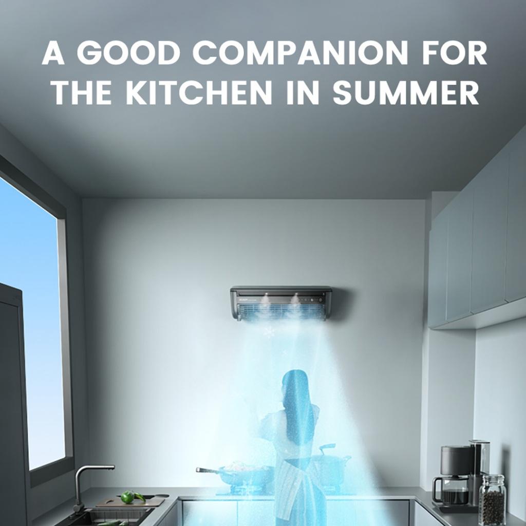 EDON E868 Wandmontage Luchtkoelventilator 20W Vermogen Snelle Koeling Eenvoudig te Installeren Bladloos Huis Keuken Airconditioning Ventilator