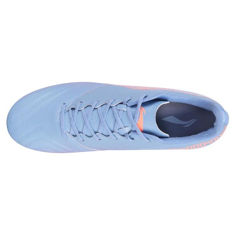 Li Ning Iron Cushioning MG Multi Ground Artificial Turf PU Leather Slip Resistant Soccer Shoes Men's Aurora Blue YSFT007-9