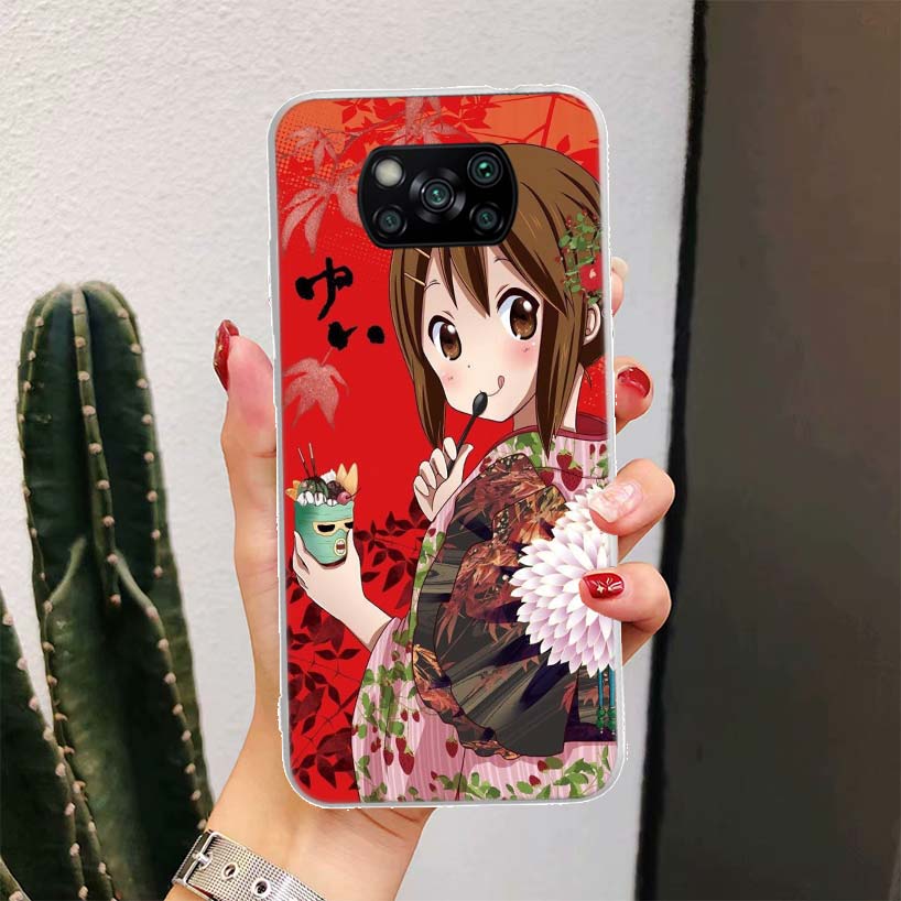 K on! Hirasawa Yui Anime For Xiaomi Poco X6 X3 Nfc X5 X4 F6 F5 Pro Phone Case F4 Gt F3 F2 F1 M5S M4 M3 M2 5G Fundas Coque X3 Nfc