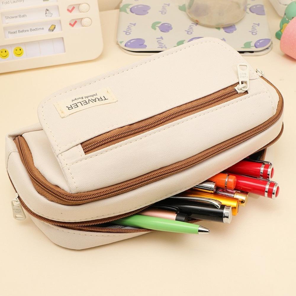 Pen Pouch Large Capacity Pencil Case 5 Layers Korean Pen Pencil Bag  Students