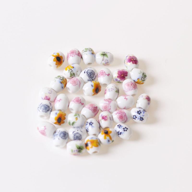 Hochgebrannte Pfingstrose Keramikperlen für DIY Schmuckherstellung