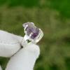 Birthday Gift For Her Natural Amethyst Rough Statement Ring Size 7.5 925 Silver
