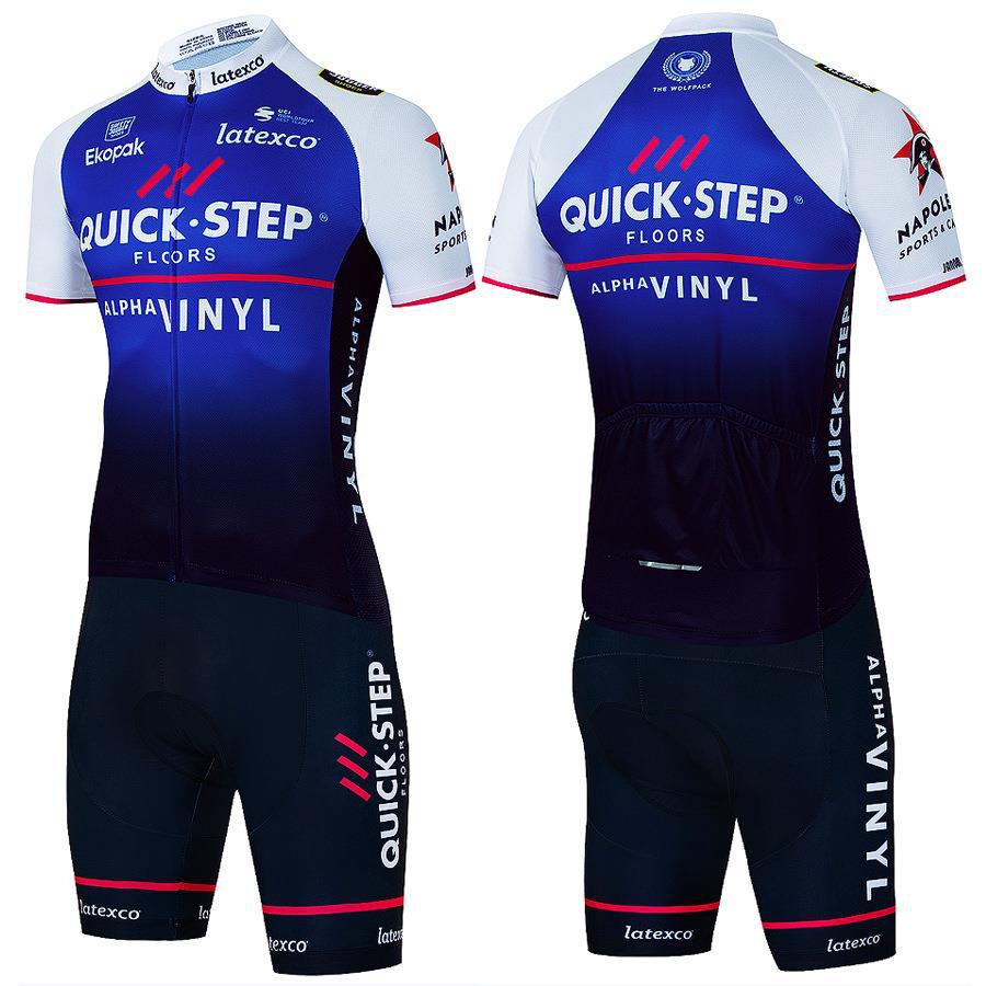 Summer New 2026 Summer Breathable Cycling Suit Set Quick Step Team Edition Cycling Suit Men's and Women's Short Sleeve Suit Strap Shorts Riding