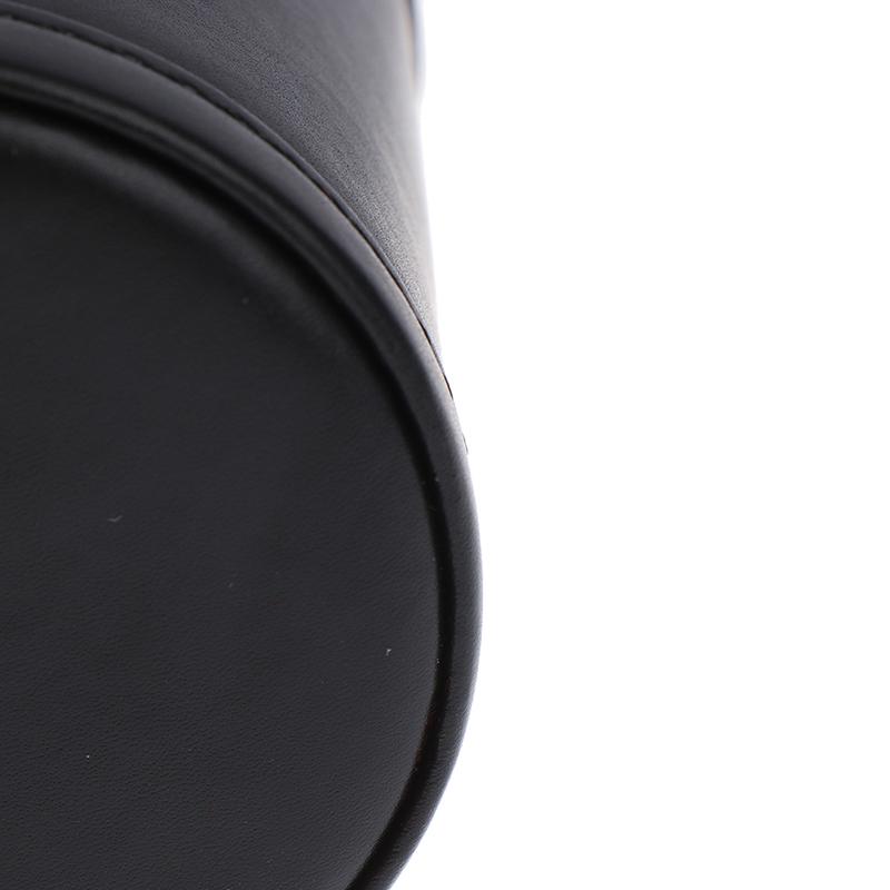 1 Stück schwarzer/roter Leder-Würfelbecher mit Filzfutter, leiser Shaker zum Spielen von Würfelspielen