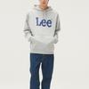 Korean Style Letter Print Simple Long Sleeve Hoodie Men hoodies Gray LE2403HD01GR