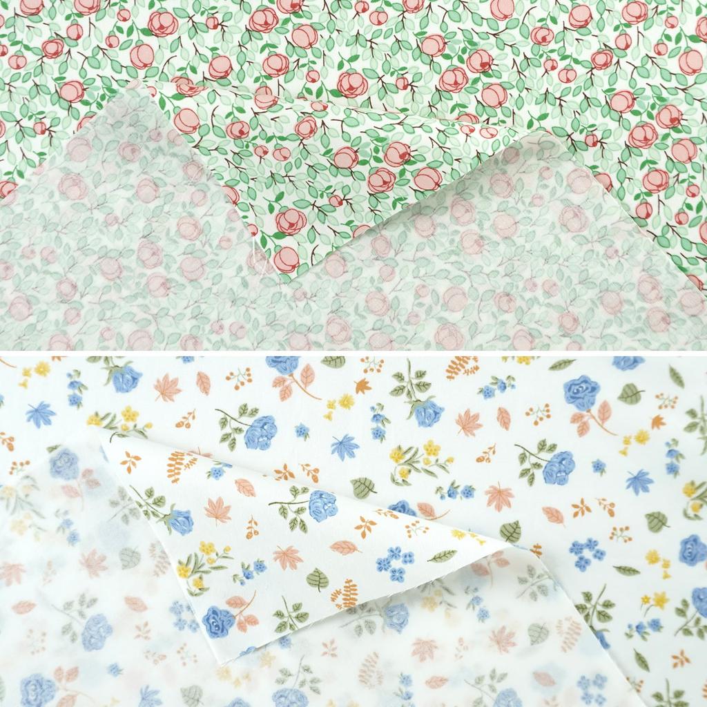 Set of 7 Floral Rose and Tulip Patchwork Printed Cute Fabric Lucky DIY Craft Fabric 46x56cm Fabrics, 100% Cotton, Designs, Fabric, Fabric, Scraps,