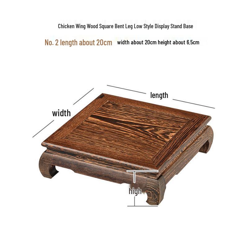 Base en Bois Massif Wengé et Palissandre pour Ornements Artisanaux: Vase, Pot en pierre, Bonsaï, Statue de Bouddha, Support d'exposition pour théière