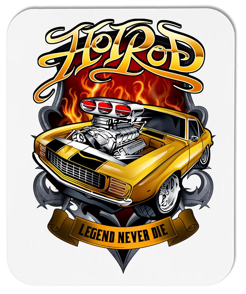 Hot Rod Camaro - Mouse Pad Unisex T-Shirt XXXL