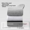 Dreamjiao Men's Autumn and Winter 100% Cotton Mid-Calf Socks 10A Odor-resistant Durable Casual Business Sports Cotton Socks