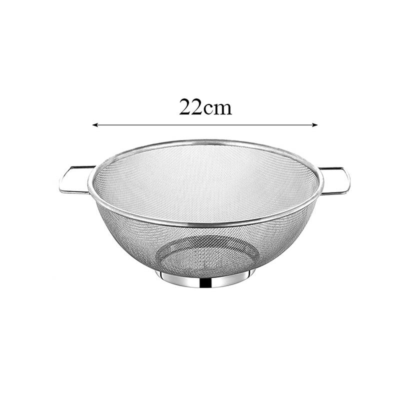 

3Pcs Stainless Steel Drain Basket Colander Fruit Rice Vegetable Washing Basket Strainer Drainer With Handle Kitchen Storage Tool
