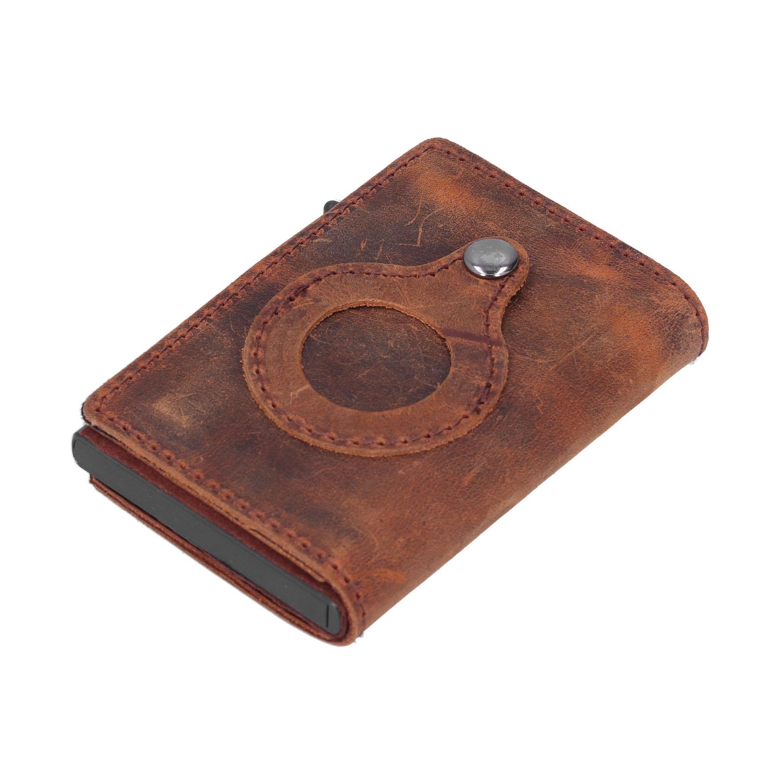 Cowhide Card Holder Anti Lost   Multifunctional Genuine Leather Credit Card Holder