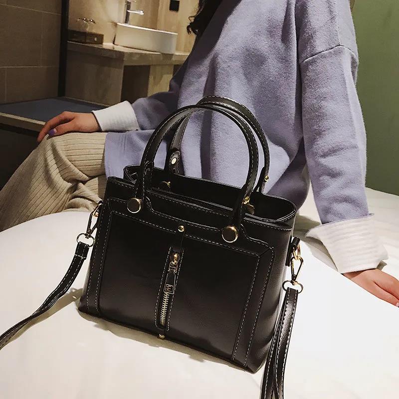 Damenhandtasche, elegante einzelne Umhängetasche, Vintage, große Kapazität, Umhängetasche, vielseitige strukturierte Tasche