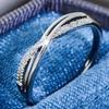 Women's Fashionable Simple White Zircon Versatile Commuting Ring