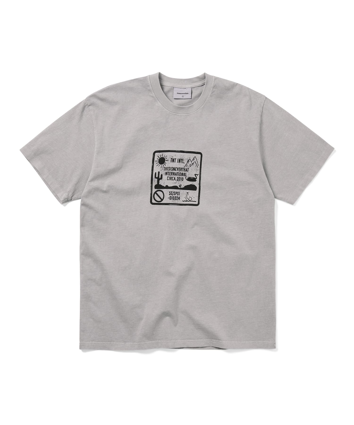 This Is Never That Caution Sign Tee Gray M