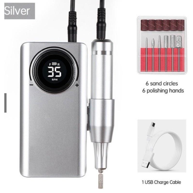 35000RPM Rechargeable LCD Nails Tools Pen Gel Nail Polisher Set Multifunctional Portable Electric Nail Drill Machine
