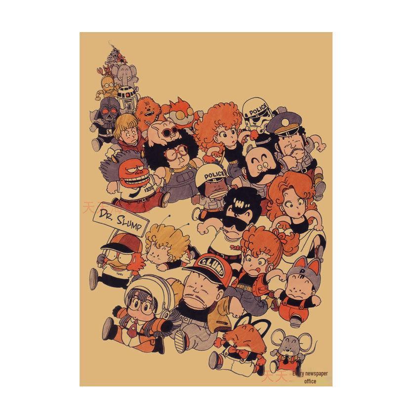 Arale Anime Poster von Akira Toriyama - Dekorative Cartoon-Wandkunst für Kinderzimmer