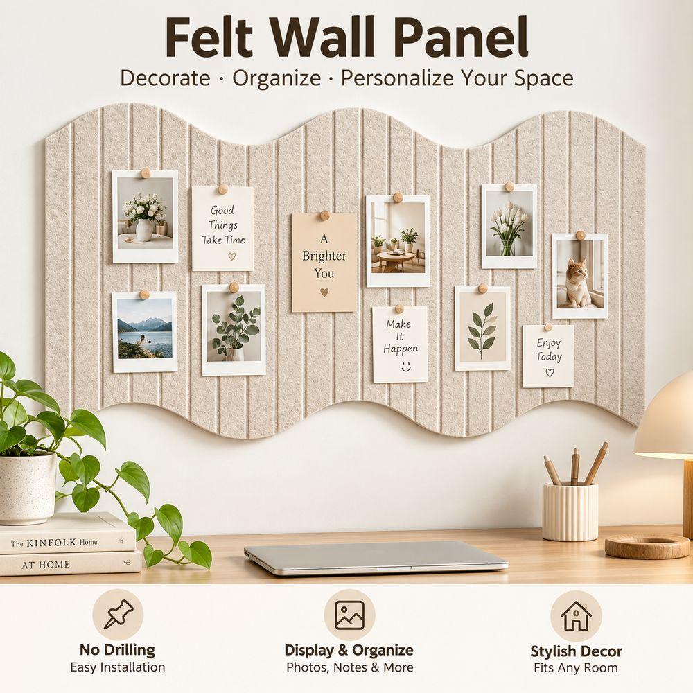 Does Not Hurt Wall Felt Wall Panel Vertical Ribbed Texture Photo Wall Sticker Dormitory Decoration