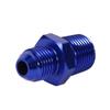 Aluminum Male Flare AN6 To 3 8  NPT Straight Fuel Oil Fitting Adapter Blue