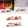 Christmas Wooden Train Ornament Statue Crafts Decorative Decorations for Home Merry Christmas Fireplace Happy New Year Table